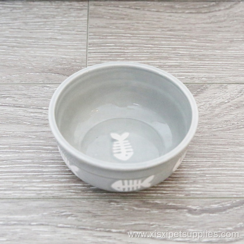 Custom Logo Cute Pet Feeding Bowl Fish Pictured